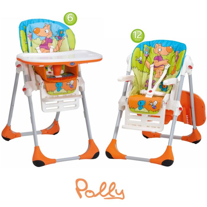 Стульчик для кормления, высокий Polly 2 в 1 Wood Friends-4w